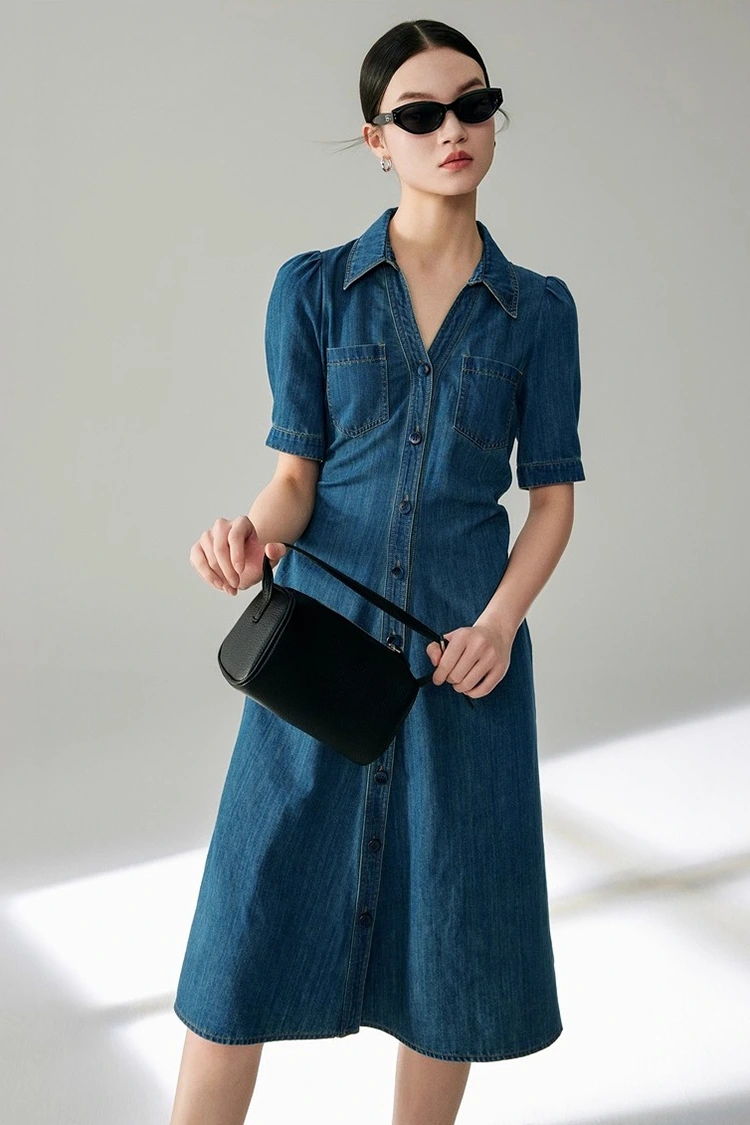 Damejeans Klassisk bomuldskjole