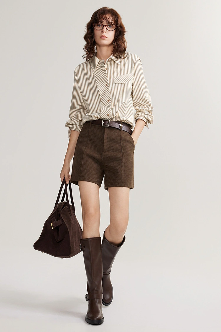 Løsstribet afslappet bluse til kvinder